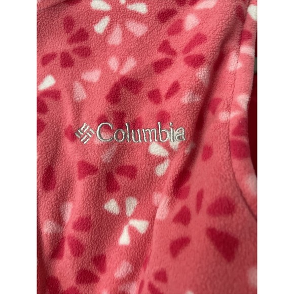 Columbia Girls Vest FLAW Sz S Reversible Pink Pockets Full Zip Outerwear… - Picture 10 of 12